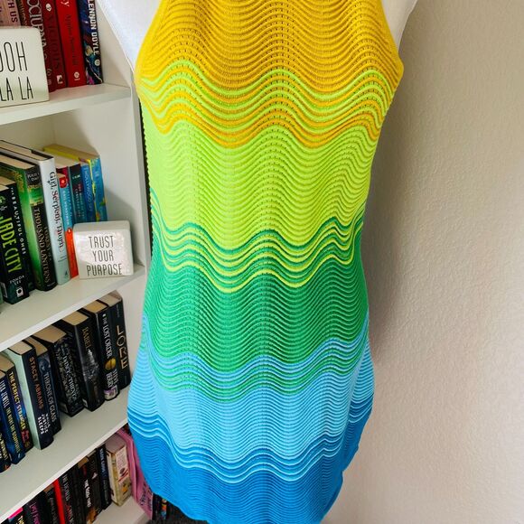 TORN by Ronny Kobo Scuffed Lemon Hope Knit Mini Dress Size M - Picture 5 of 10